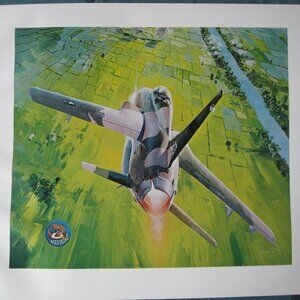 Keith Farris Aviation 9" x 11" Bookplate Print - F-105 Wild Weasel